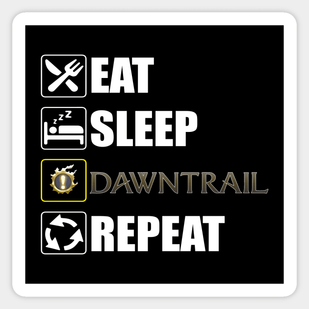 Eat Sleep Dawntrail Repeat FFXIV Online Sticker by Asiadesign